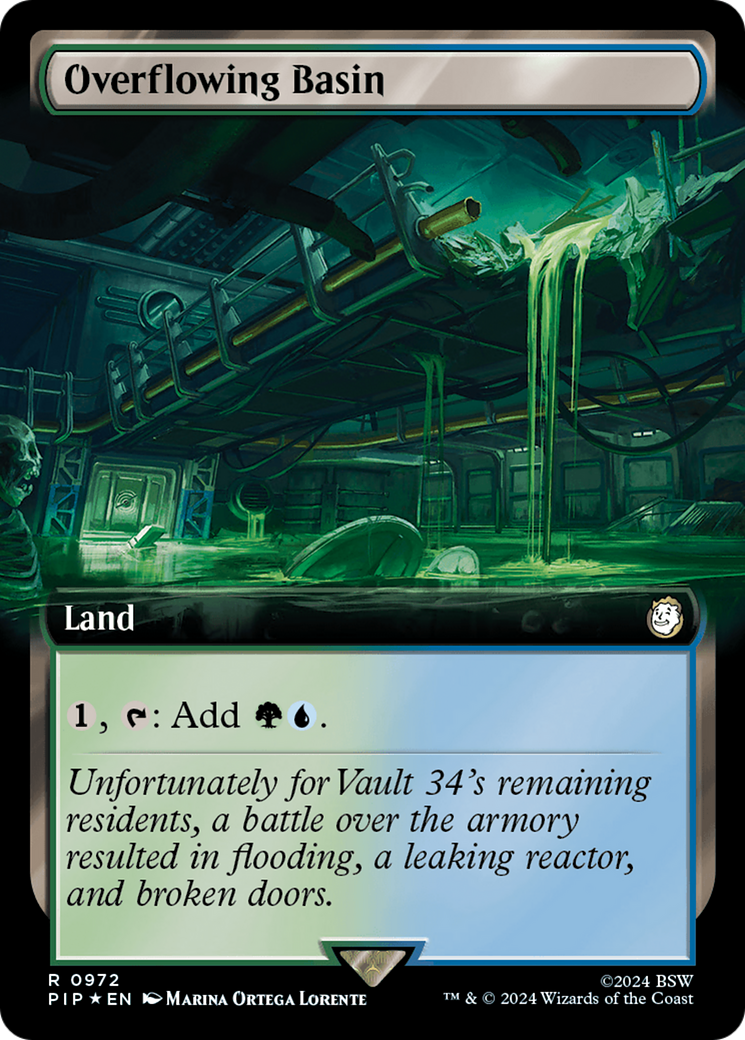 {R} Overflowing Basin (Extended Art) (Surge Foil) [Fallout][PIP 972]