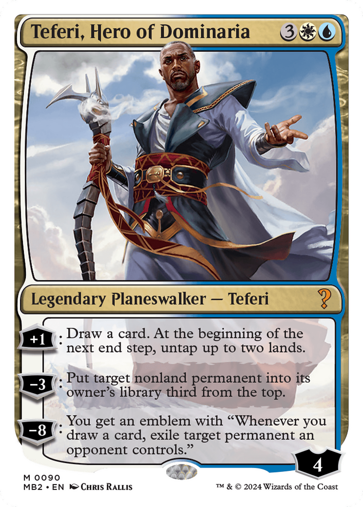 {R} Teferi, Hero of Dominaria (White Border) [Mystery Booster 2][MB2 090]