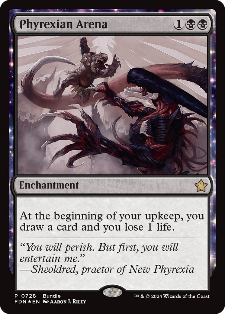 {@R} Phyrexian Arena (Bundle) [Foundations Promos][FDN 728]
