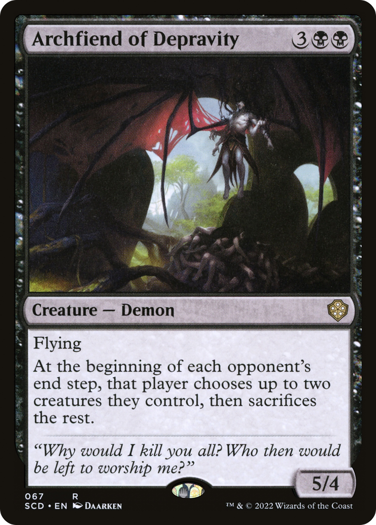 {R} Archfiend of Depravity [Starter Commander Decks][SCD 067]
