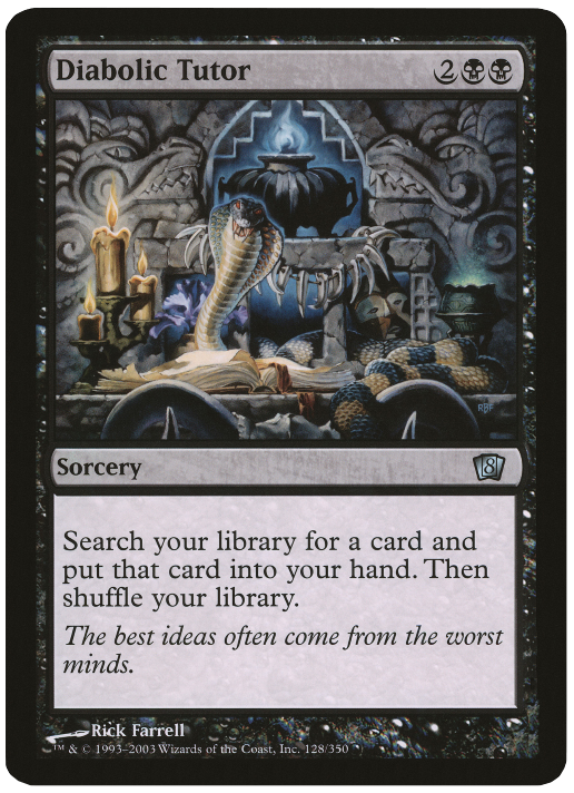 {C} Diabolic Tutor (Oversized) [Eighth Edition Box Topper][OVR 8ED 128]