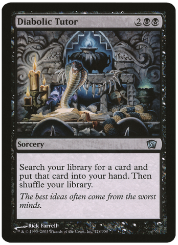 {C} Diabolic Tutor (Oversized) [Eighth Edition Box Topper][OVR 8ED 128]