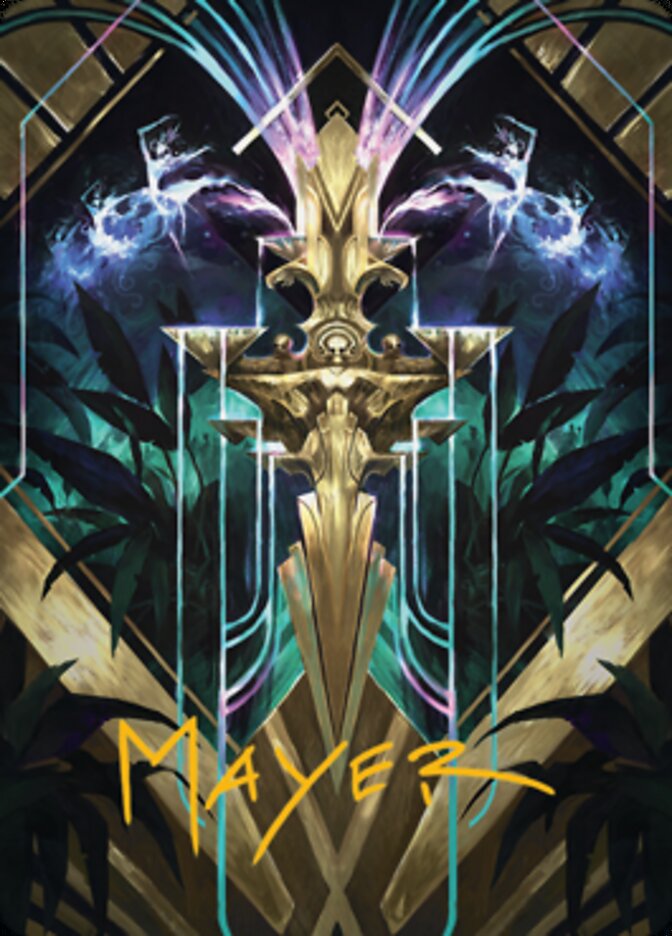 {A} Halo Fountain Art Card (Gold-Stamped Signature) [Streets of New Capenna Art Series][GS ASNC 066]