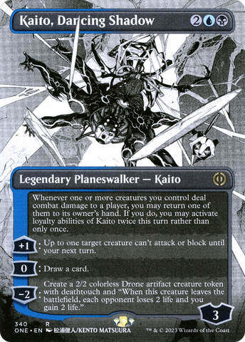 {R} Kaito, Dancing Shadow (Borderless Manga) [Phyrexia: All Will Be One][ONE 340]