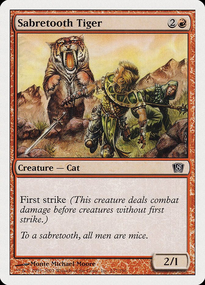 {C} Sabretooth Tiger [Eighth Edition][8ED 217]