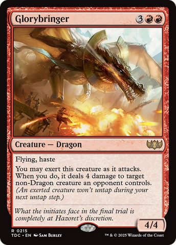 {R} Glorybringer [Tarkir: Dragonstorm Commander][TDC 215]