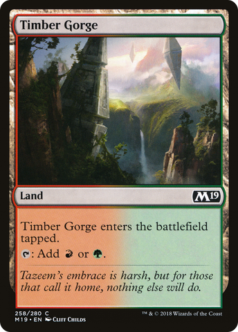 {C} Timber Gorge [Core Set 2019][M19 258]