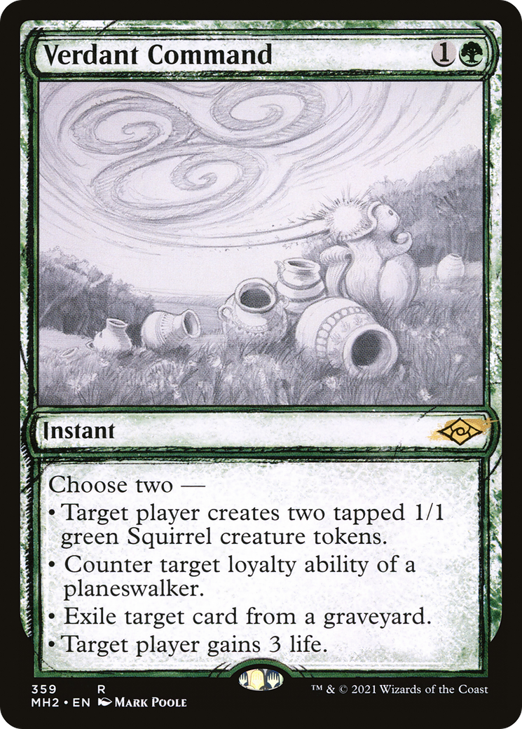 {R} Verdant Command (Showcase) (Foil): (Showcase) [Modern Horizons 2] [MH2 359]