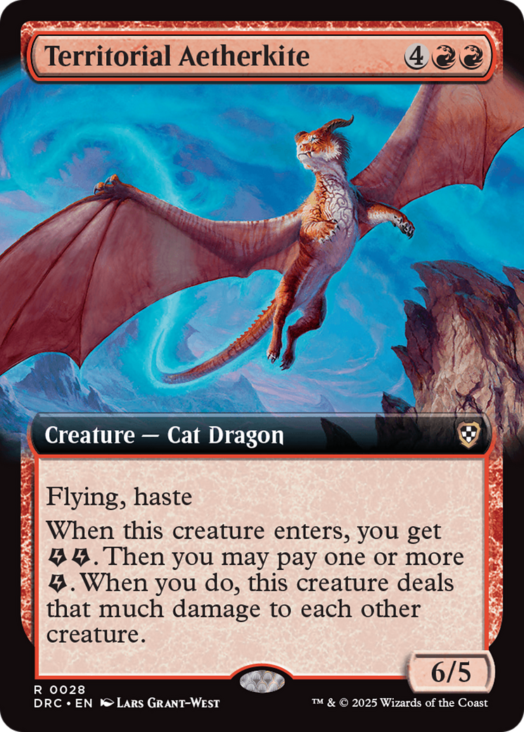 {R} Territorial Aetherkite (Extended Art) [Aetherdrift Commander][DRC 028]