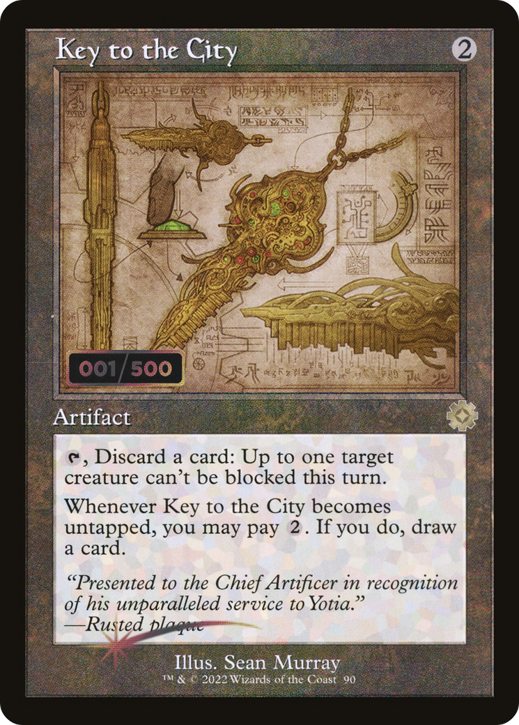 {R} Key to the City (Schematic) (Serial Numbered) [The Brothers' War Retro Artifacts][BRR 090]
