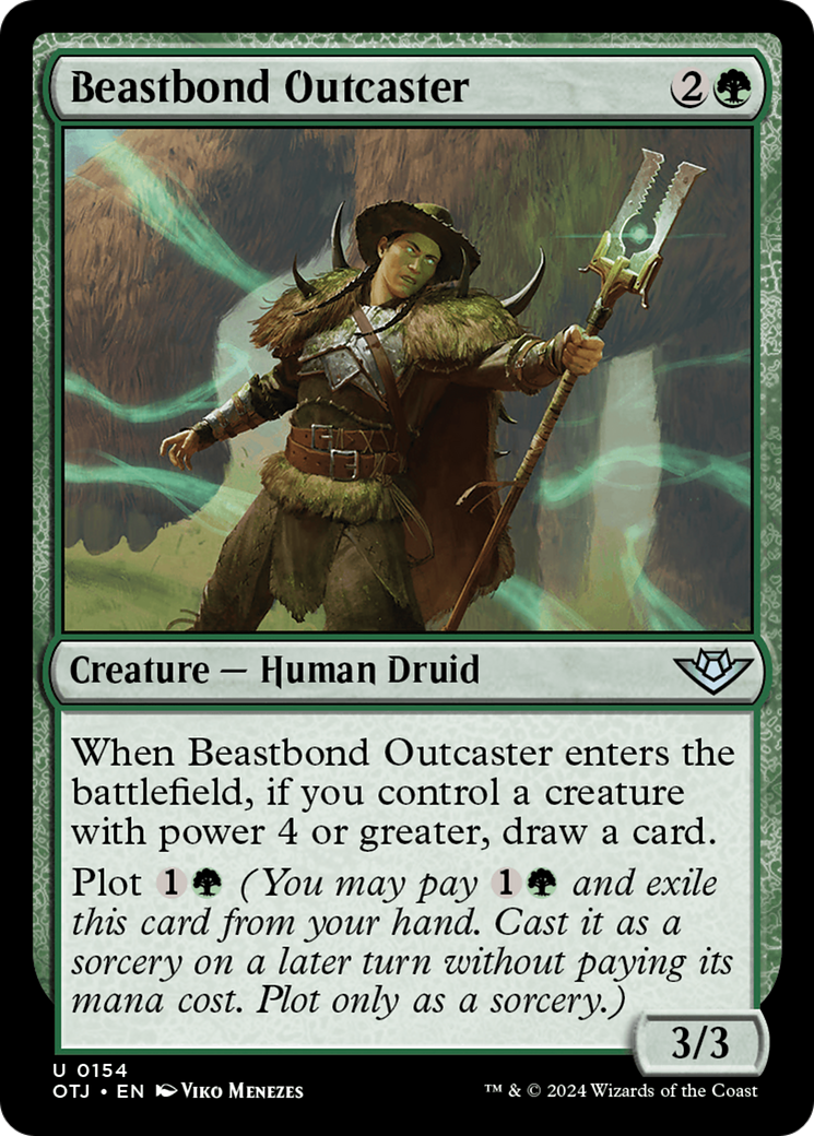{@C} Beastbond Outcaster [Outlaws of Thunder Junction][OTJ 154]