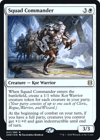 {R} Squad Commander [Zendikar Rising Prerelease Promos][PR ZNR 041]