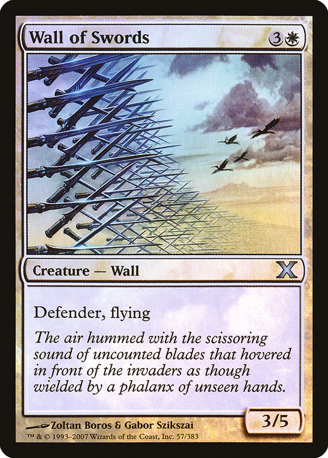 {C} Wall of Swords (Premium Foil) [Tenth Edition][FP 10E 057]