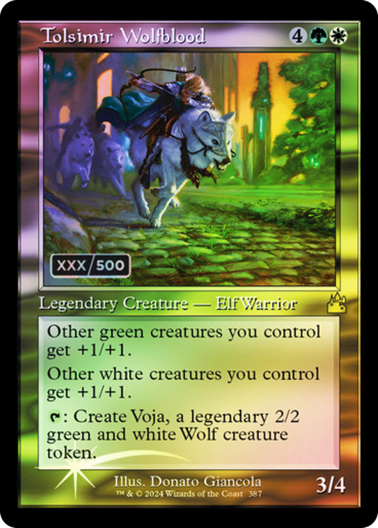 {R} Tolsimir Wolfblood (Retro) (Serialized) [Ravnica Remastered][SR RVR 387]