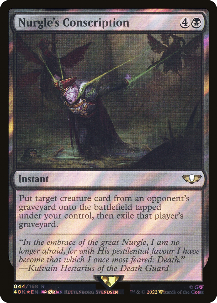 {R} Nurgle's Conscription (Surge Foil) [Universes Beyond: Warhammer 40,000][SF 40K 044]