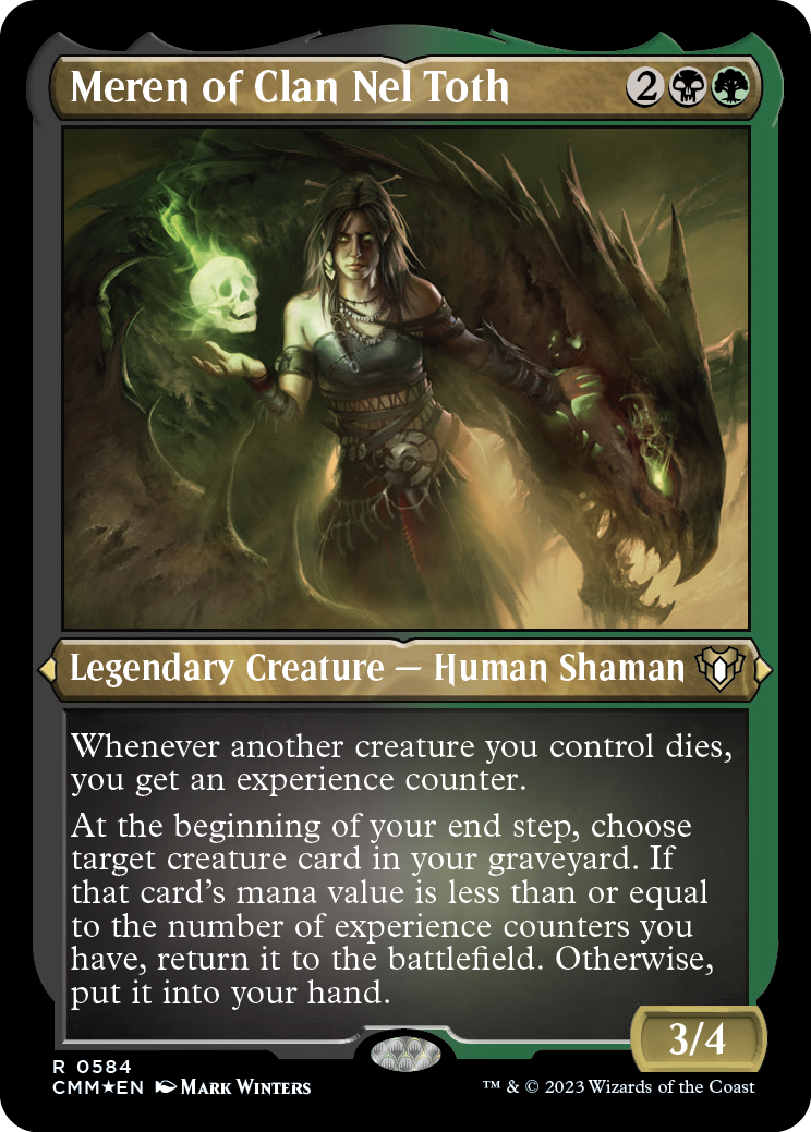 {R} Meren of Clan Nel Toth (Foil Etched) [Commander Masters][CMM 584]