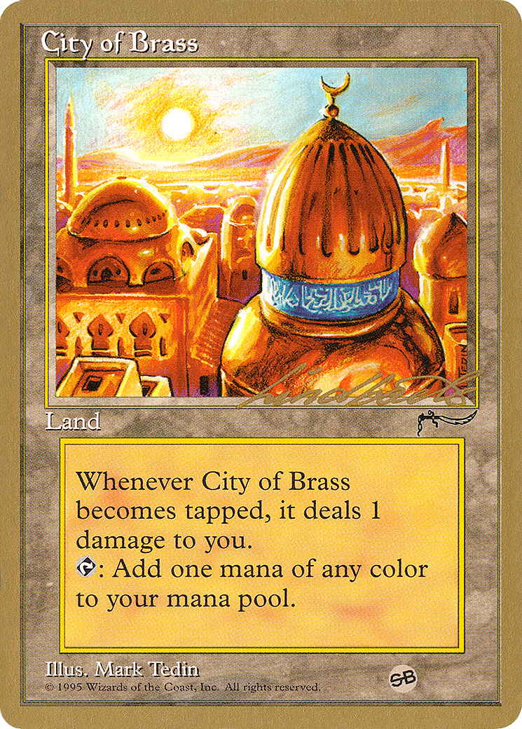 {R} City of Brass (Leon Lindback) (SB) [Pro Tour Collector Set][GB PTC LL112SB]