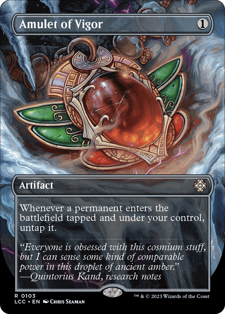 {R} Amulet of Vigor (Borderless) [The Lost Caverns of Ixalan Commander][LCC 103]