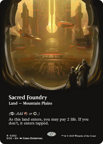 {@@ EOE R} Sacred Foundry (Borderless) [Edge of Eternities][EOE 282]