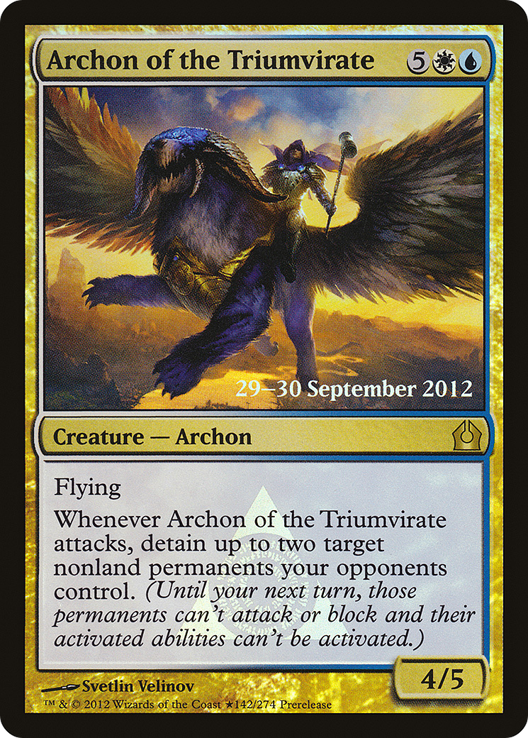 {R} Archon of the Triumvirate [Return to Ravnica Prerelease Promos][PR RTR 142] - Misty Mountain Games