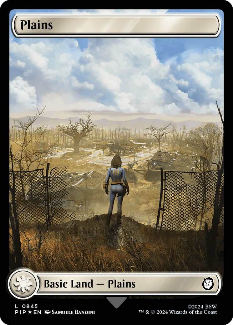 {B} Plains (0845) (Surge Foil) [Fallout][PIP 845]