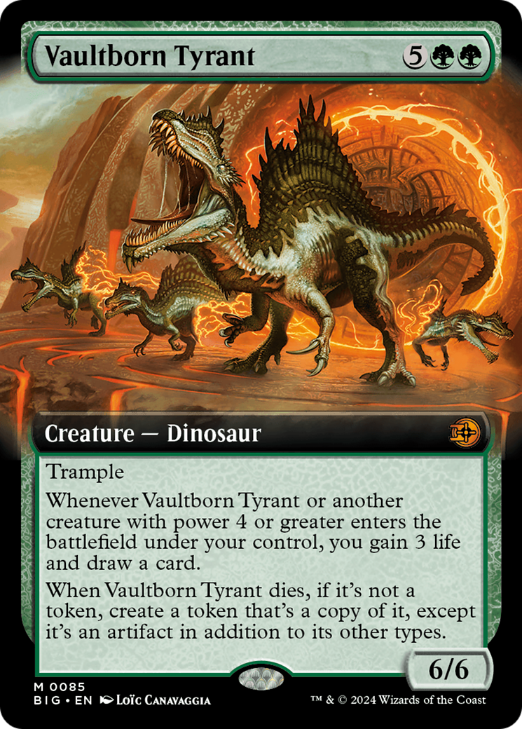 {@R} Vaultborn Tyrant (Extended Art) [Outlaws of Thunder Junction: The Big Score][BIG 085]