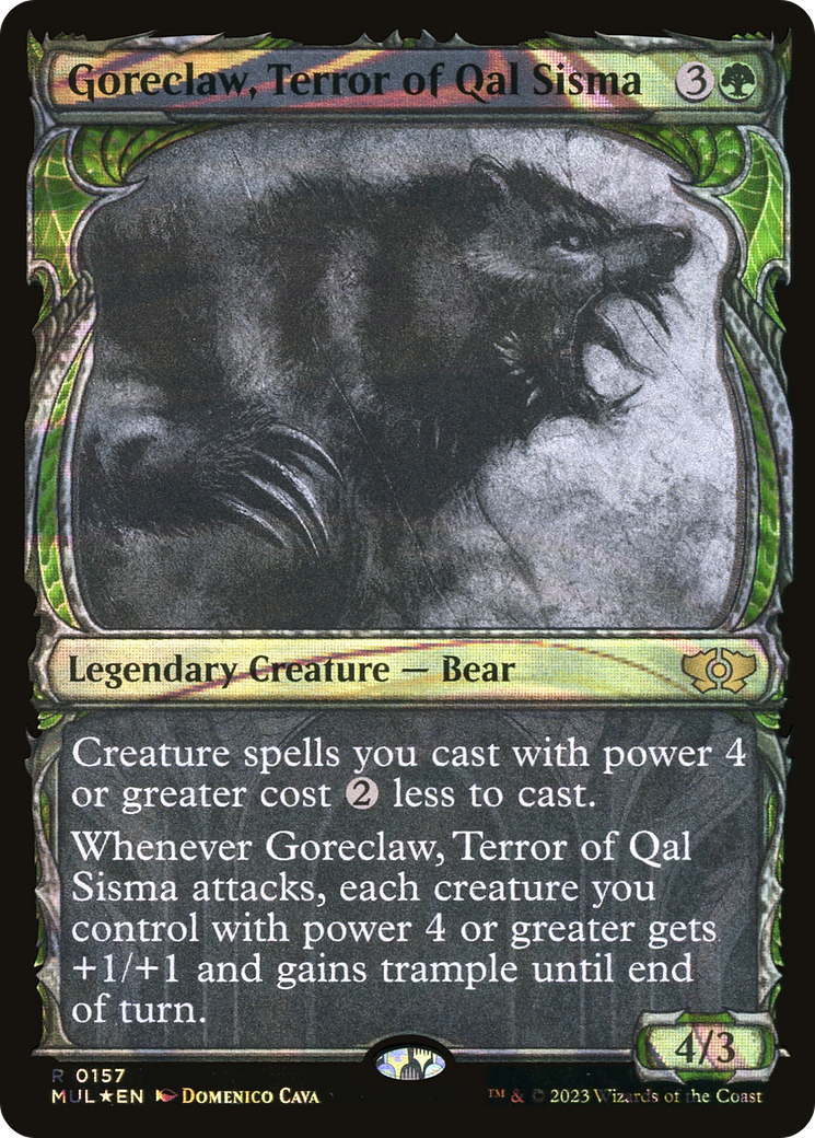 {R} Goreclaw, Terror of Qal Sisma (Halo Foil) [Multiverse Legends][MUL 157]
