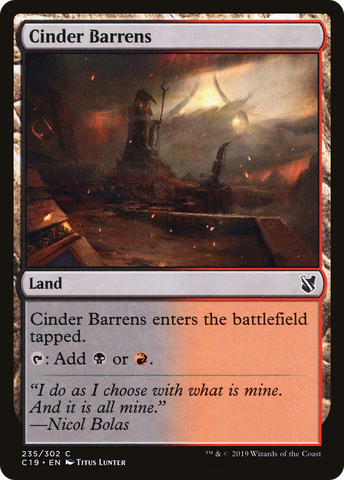 {C} Cinder Barrens [Commander 2019][C19 235]