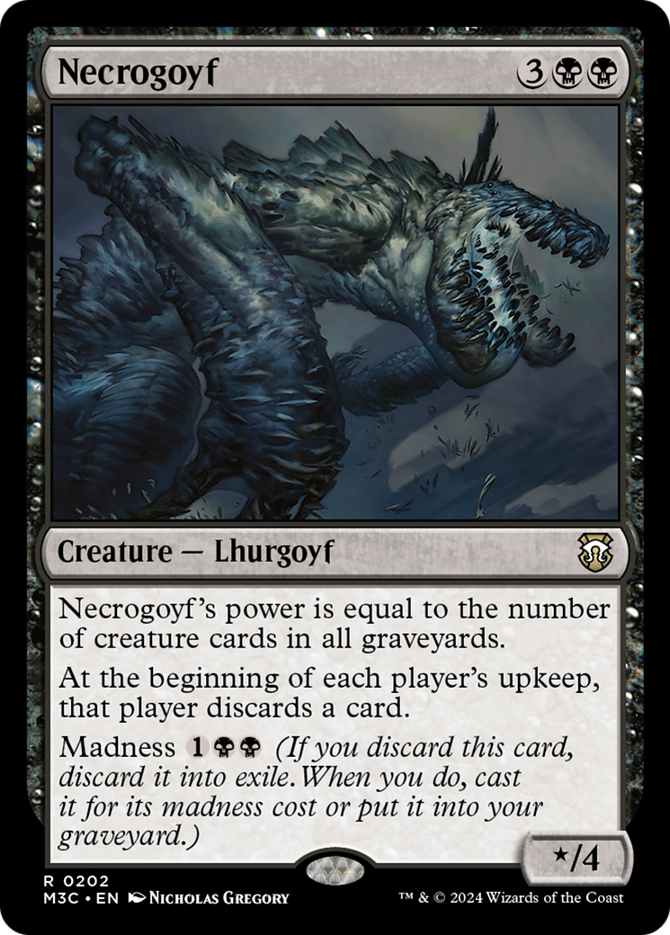 {R} Necrogoyf (Ripple Foil) [Modern Horizons 3 Commander][RPF M3C 202]