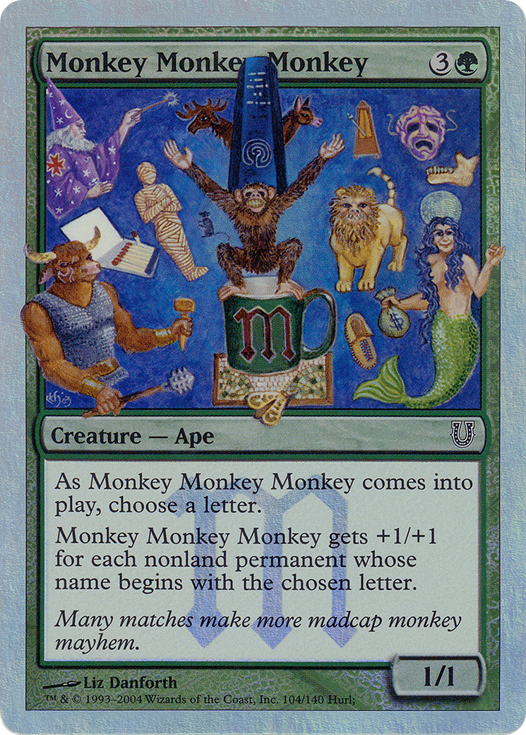 {C} Monkey Monkey Monkey (Alternate Foil) [Unhinged][AA UNH 104]