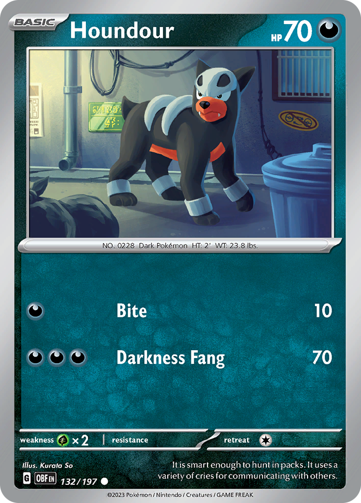 Houndour - 132/197 132 - SV03 Obsidian Flames