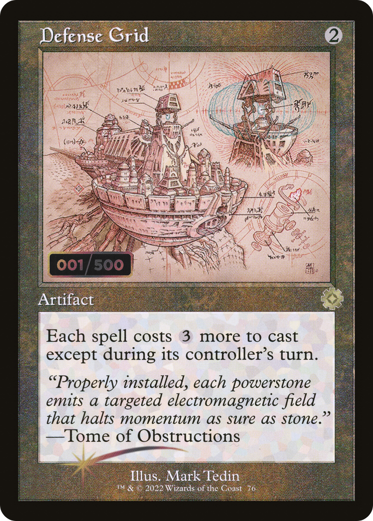 {R} Defense Grid (Schematic) (Serial Numbered) [The Brothers' War Retro Artifacts][BRR 076]