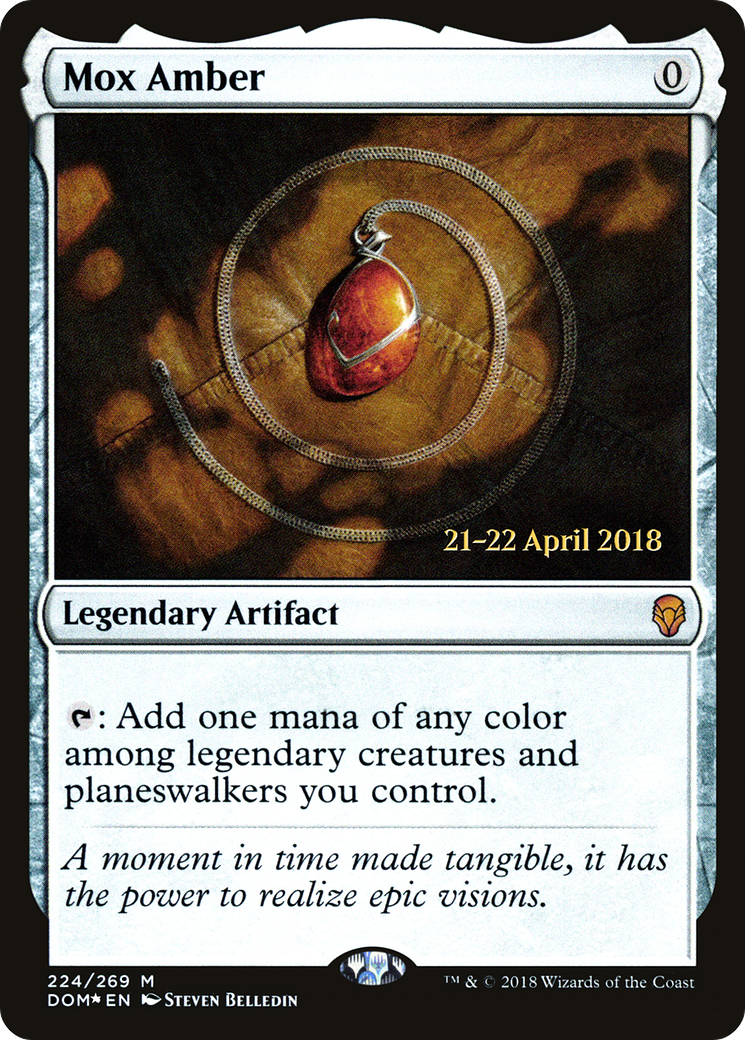 {R} Mox Amber [Dominaria Prerelease Promos][PR DOM 224]
