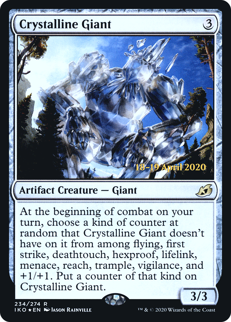 {R} Crystalline Giant [Ikoria: Lair of Behemoths Prerelease Promos][PR IKO 234]