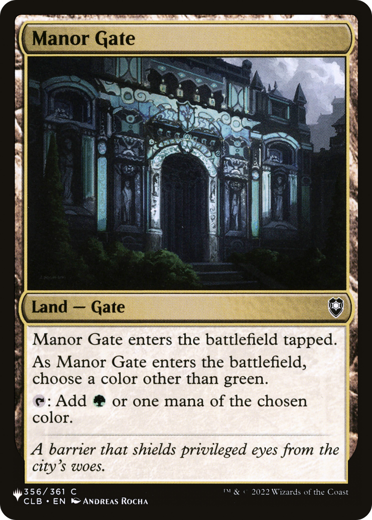 Manor Gate [LIST 356/361]