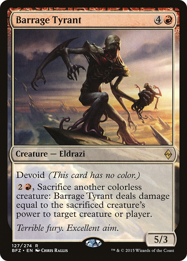 {R} Barrage Tyrant [Battle for Zendikar][BFZ 127]