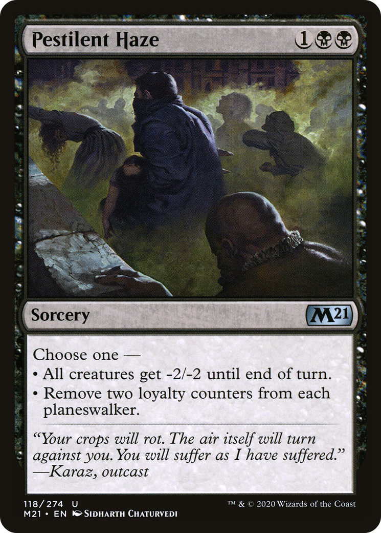 {C} Pestilent Haze [Core Set 2021][M21 118]