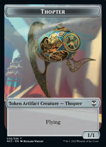 {T} Thopter // Treasure (013) Double-sided Token [Streets of New Capenna Commander Tokens][TNCC 036]