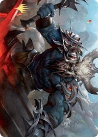 {A} Frenzied Raider Art Card (Gold-Stamped Signature) [Kaldheim Art Series][GS AKHM 034]
