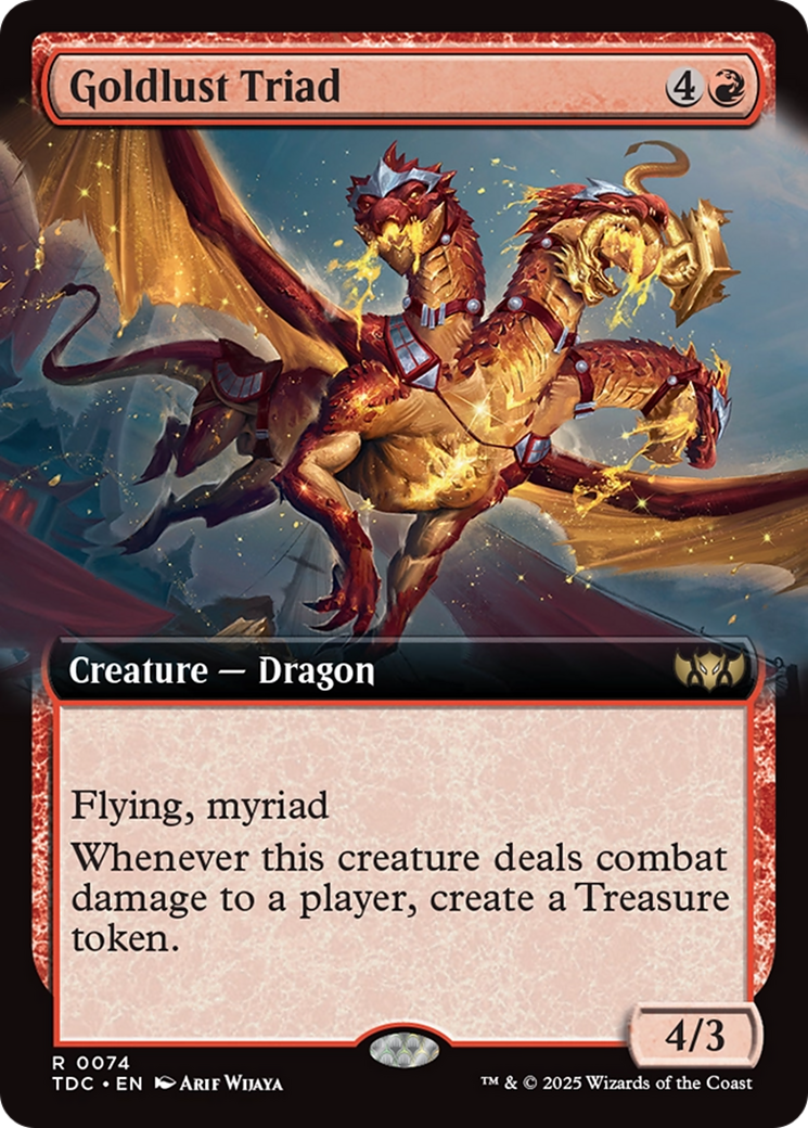{R} Goldlust Triad (Extended Art) [Tarkir: Dragonstorm Commander][TDC 074]