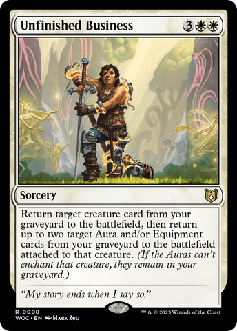{R} Unfinished Business [Wilds of Eldraine Commander][WOC 008]