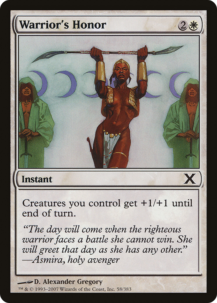 {C} Warrior's Honor [Tenth Edition][10E 058]