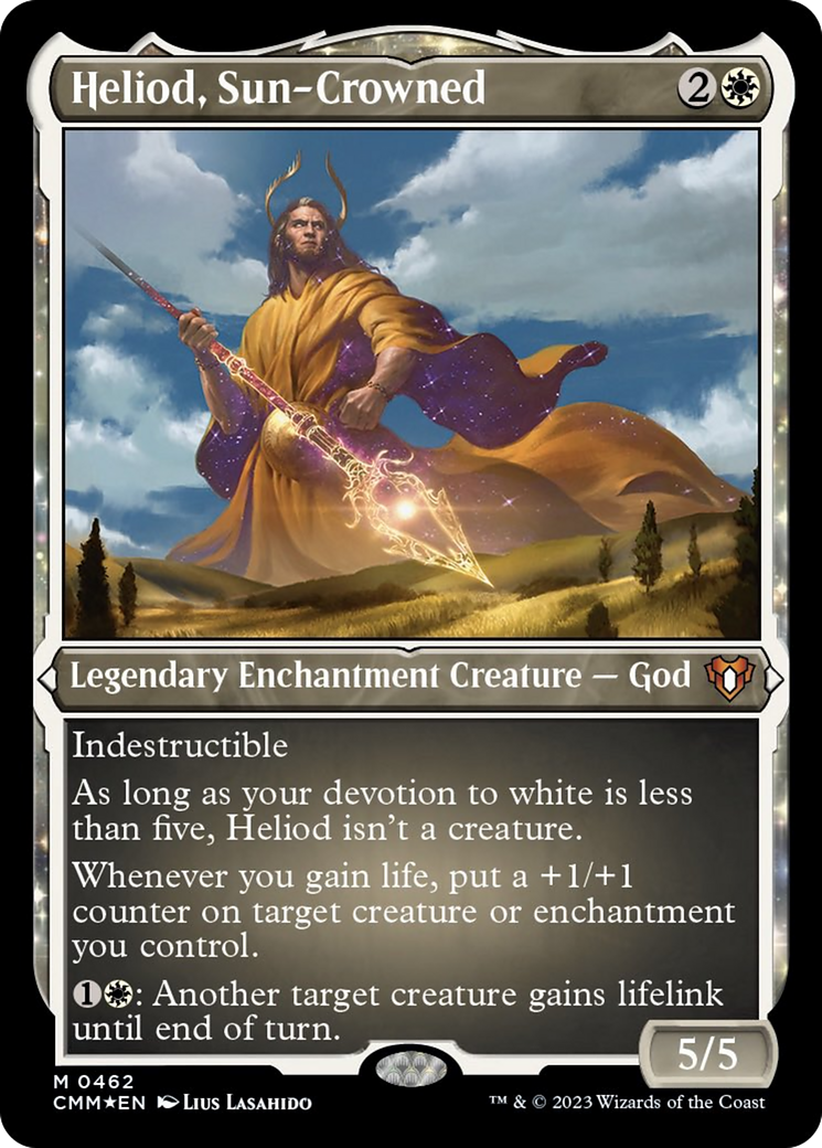 {R} Heliod, Sun-Crowned (Foil Etched) [Commander Masters][CMM 462]