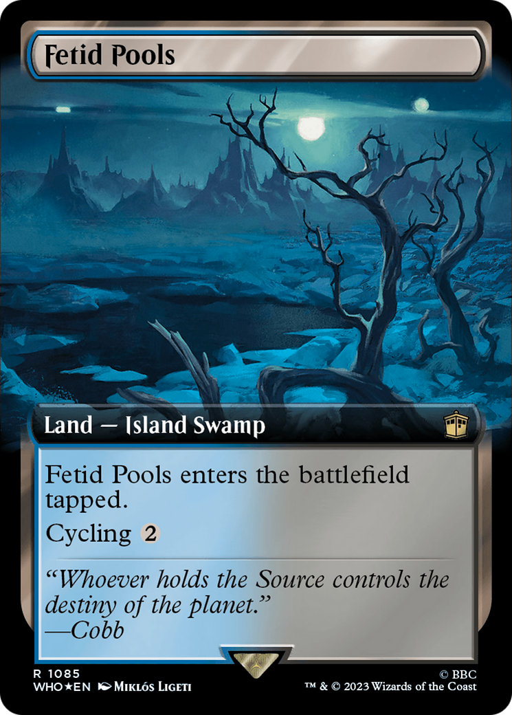 {R} Fetid Pools (Extended Art) (Surge Foil) [Doctor Who][WHO 1085]