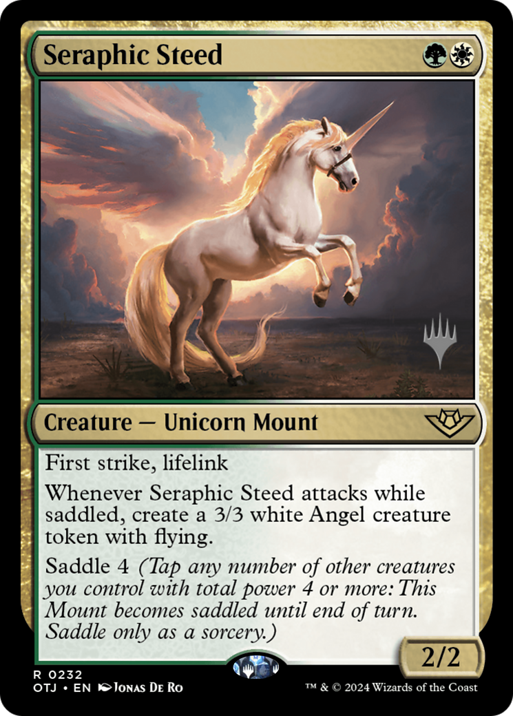 {@R} Seraphic Steed (Promo Pack) [Outlaws of Thunder Junction Promos][PP OTJ 232]