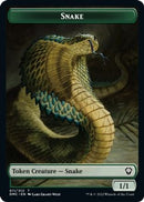 {T} Snake // Hydra Double-sided Token [Dominaria United Commander Tokens][TDMC 011]