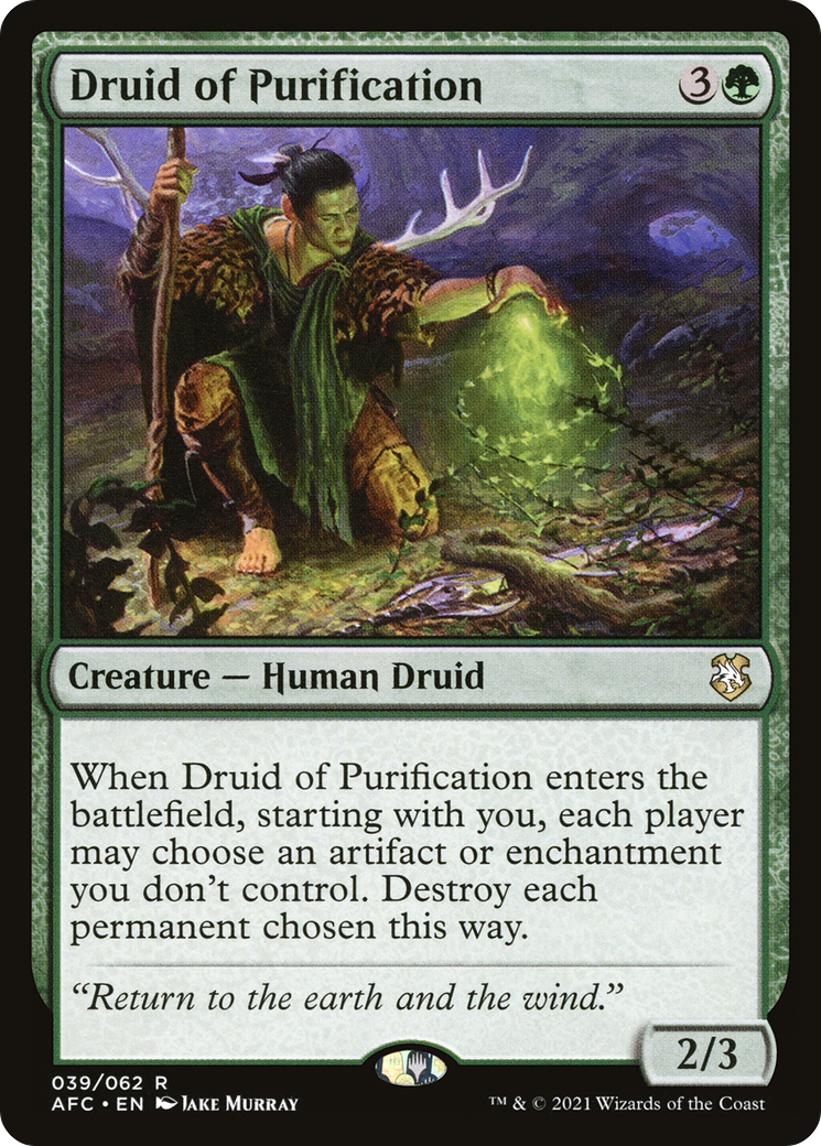 {R} Druid of Purification [Dungeons & Dragons: Adventures in the Forgotten Realms Commander][AFC 039]