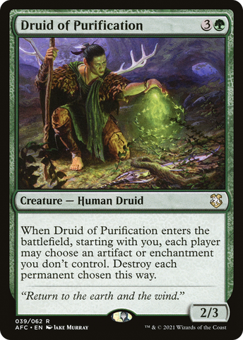 {R} Druid of Purification [Dungeons & Dragons: Adventures in the Forgotten Realms Commander][AFC 039]