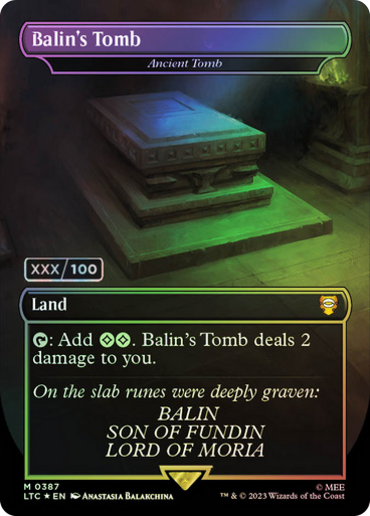 {R} Balin's Tomb - Ancient Tomb (Serialized) [The Lord of the Rings: Tales of Middle-Earth Commander][SR LTC 387]
