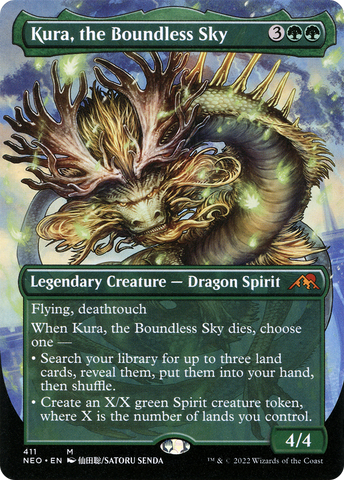{R} Kura, the Boundless Sky (Borderless Alternate Art) [Kamigawa: Neon Dynasty][NEO 411]